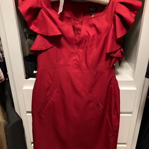 Very J Red Ruffle Dress Size S - Picture 3 of 4